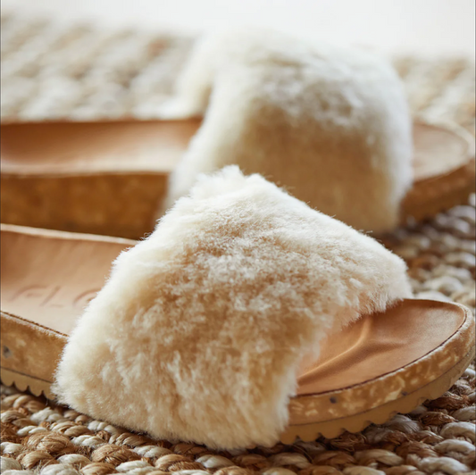 San Ysidro Shearling Slide Natural